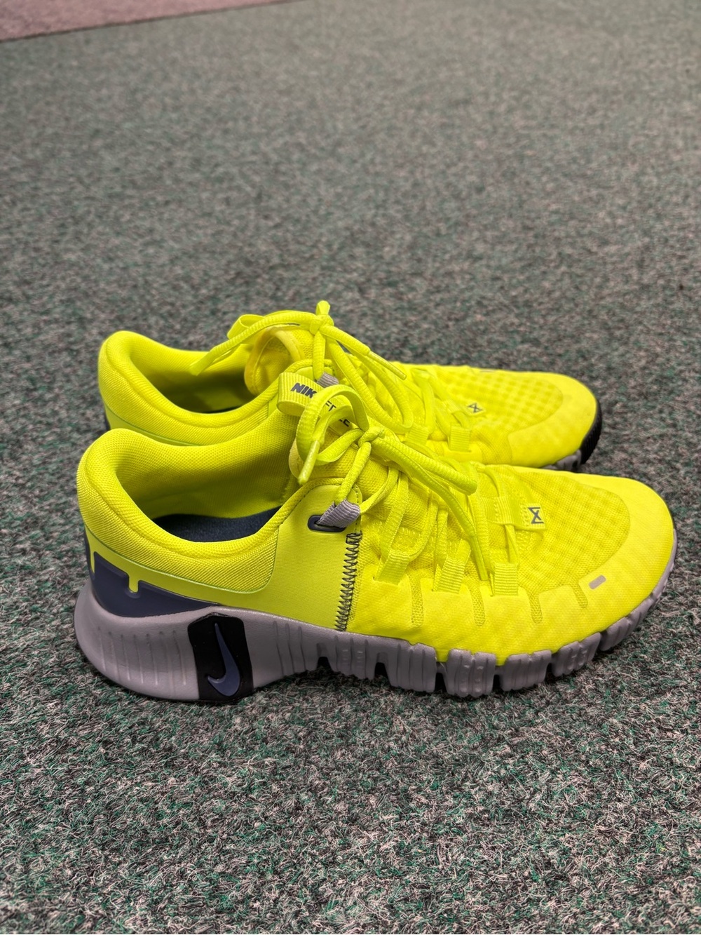 Nike Bright Yellow Training Sneakers with Gray Accents